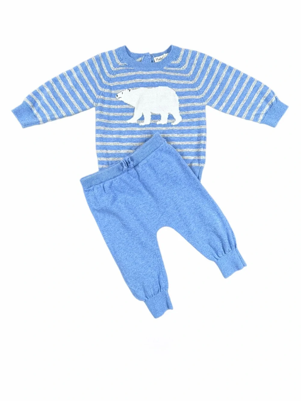 HATLEY BABY Intarsia Polar Bear Sweater and Pants Set - 9-12M
